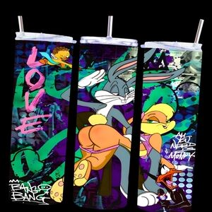 Rabbit Love Cartoon Tumbler